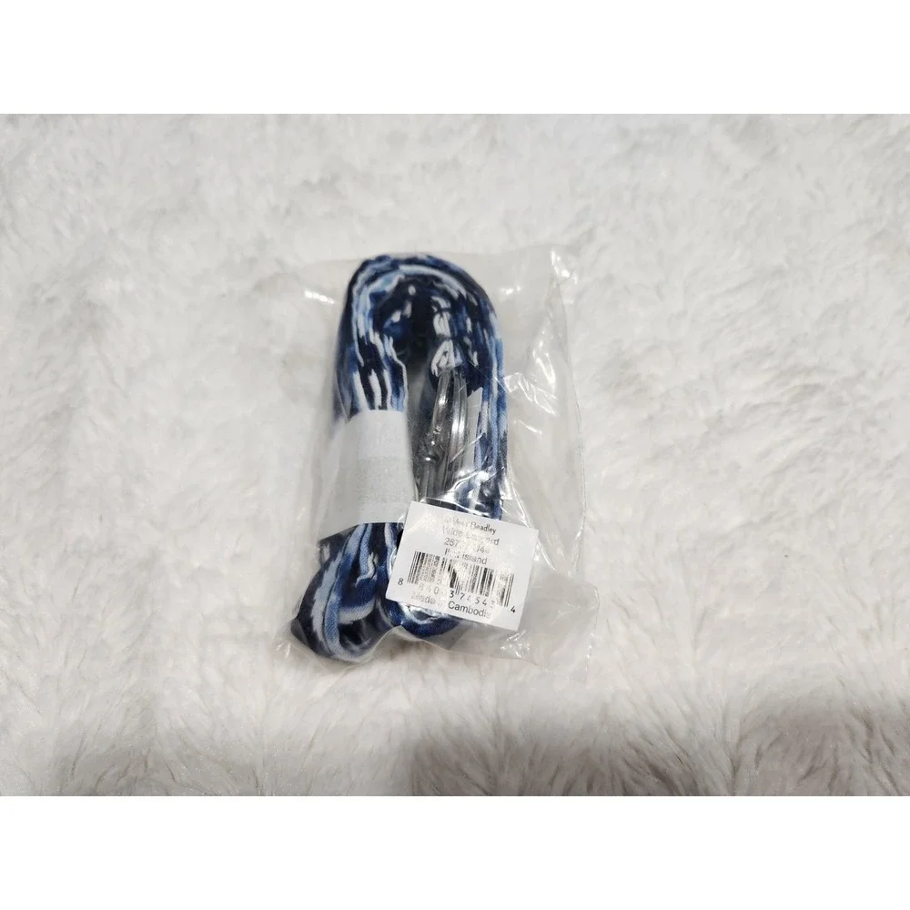 Vera Bradley Wide Lanyard Ikat Island Blue White New With Tags NWT